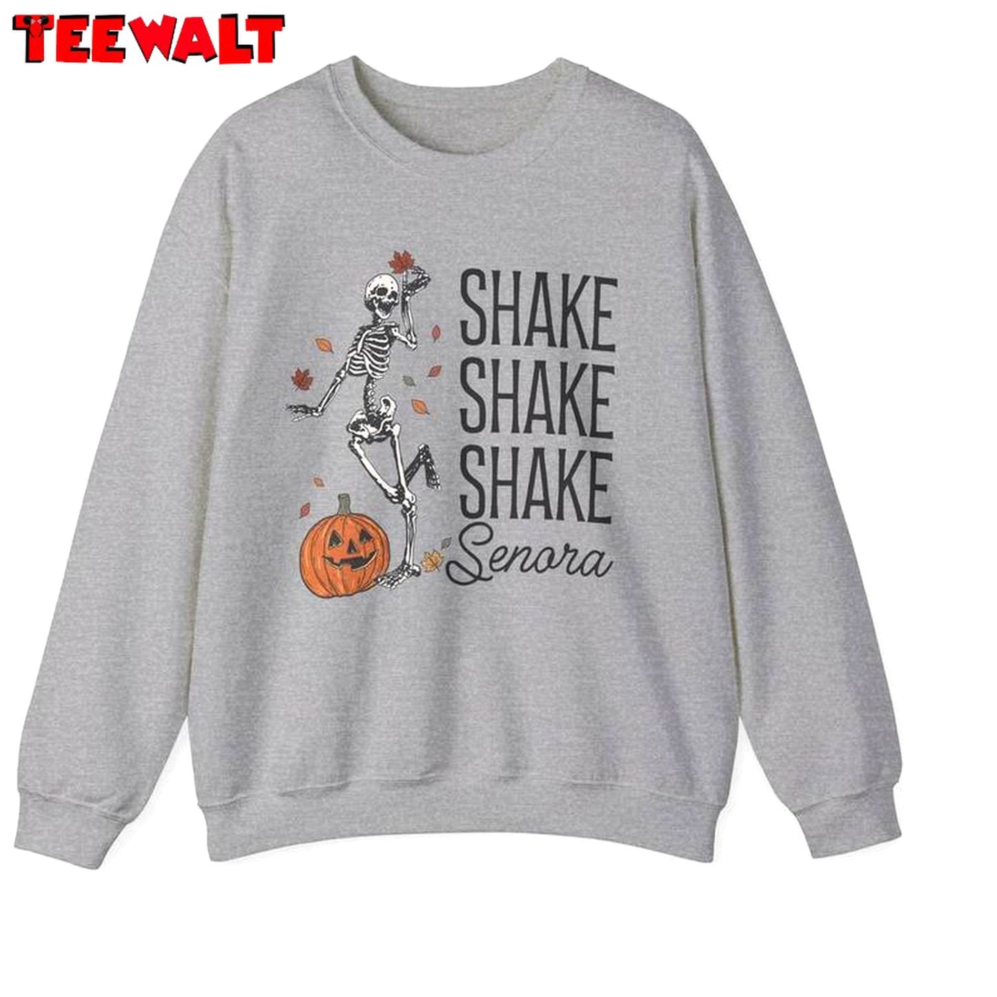 Skeleton Halloween Short Sleeve , Trendy Shake Shake Shake Senora