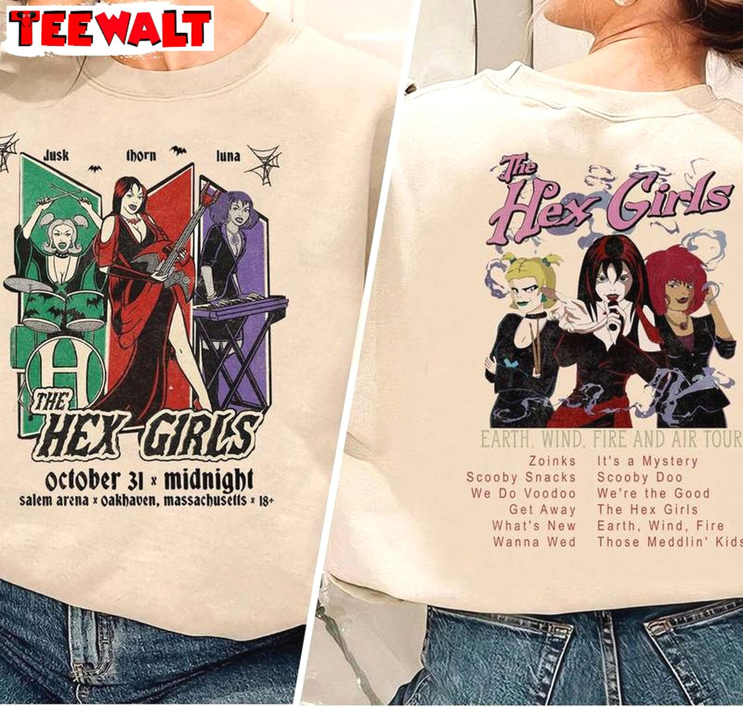 Comfort Rock Band Music Unisex Hoodie, Awesome The Hex Girls