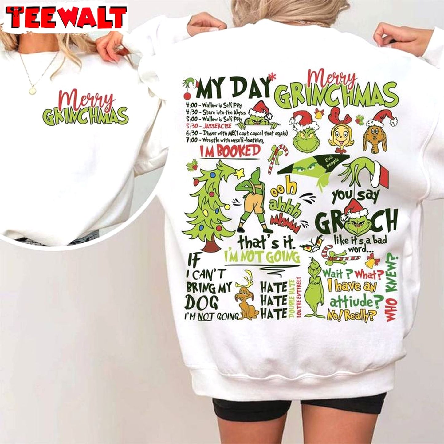 Merry Grinchmas Sweatshirt People Shirt Grincy Shirt