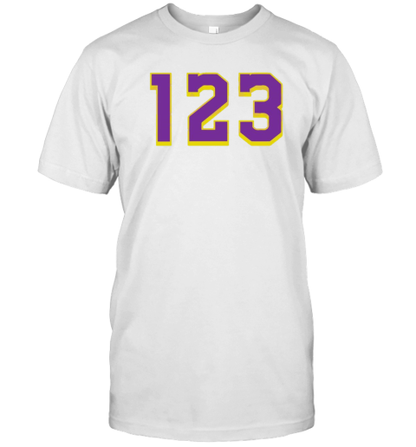 123 Los Angeles Lakers NBA Basketball Team T-Shirt