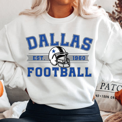 Dallas Cowboys Vintage Football Sweatshirt - Perfect Fan Gift Crewneck