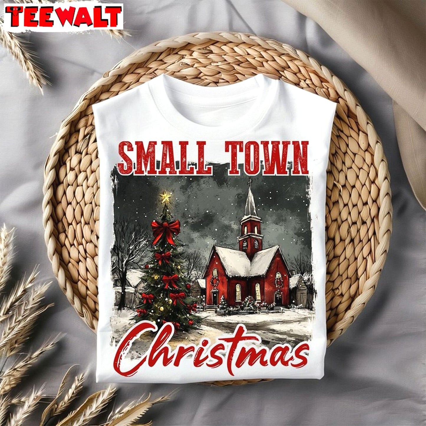 Vintage Retro Small Town Christmas Sweatshirt