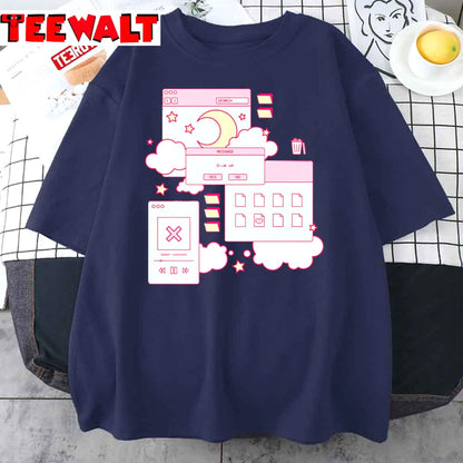 Vaporwave Aesthetic 90s Grunge Kawaii Egirl Browser Unisex T-Shirt