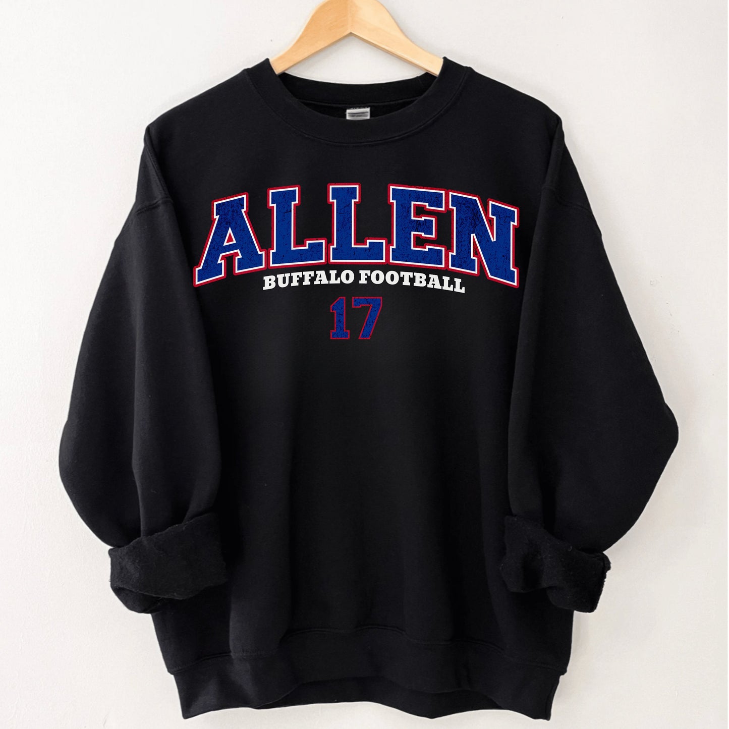 Josh Allen Sweatshirt - Vintage Style Buffalo Football Crewneck Shirt