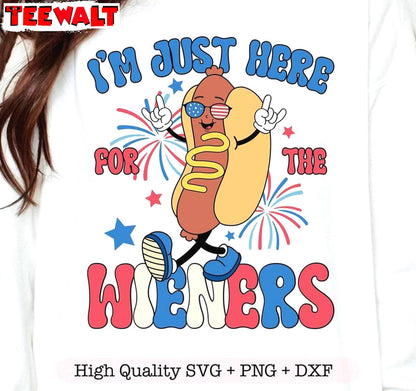 Comfort Hot Dog Unisex Hoodie, Must Have Just Here For The Wieners