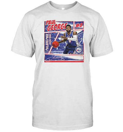 Paul George Philadelphia 76Ers Comic T-Shirt