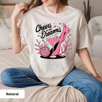 2025 New Year Cheers To New Dreams Shirt Casual Minimalist