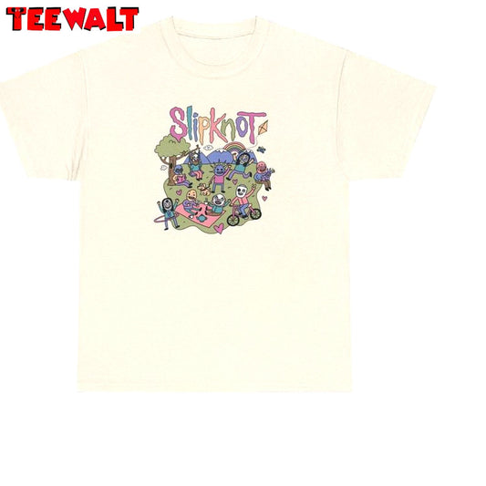 Comfort Slipknot Heavy Metal Rock Shirt, Cute Metalhead Short Sleeve Crewneck