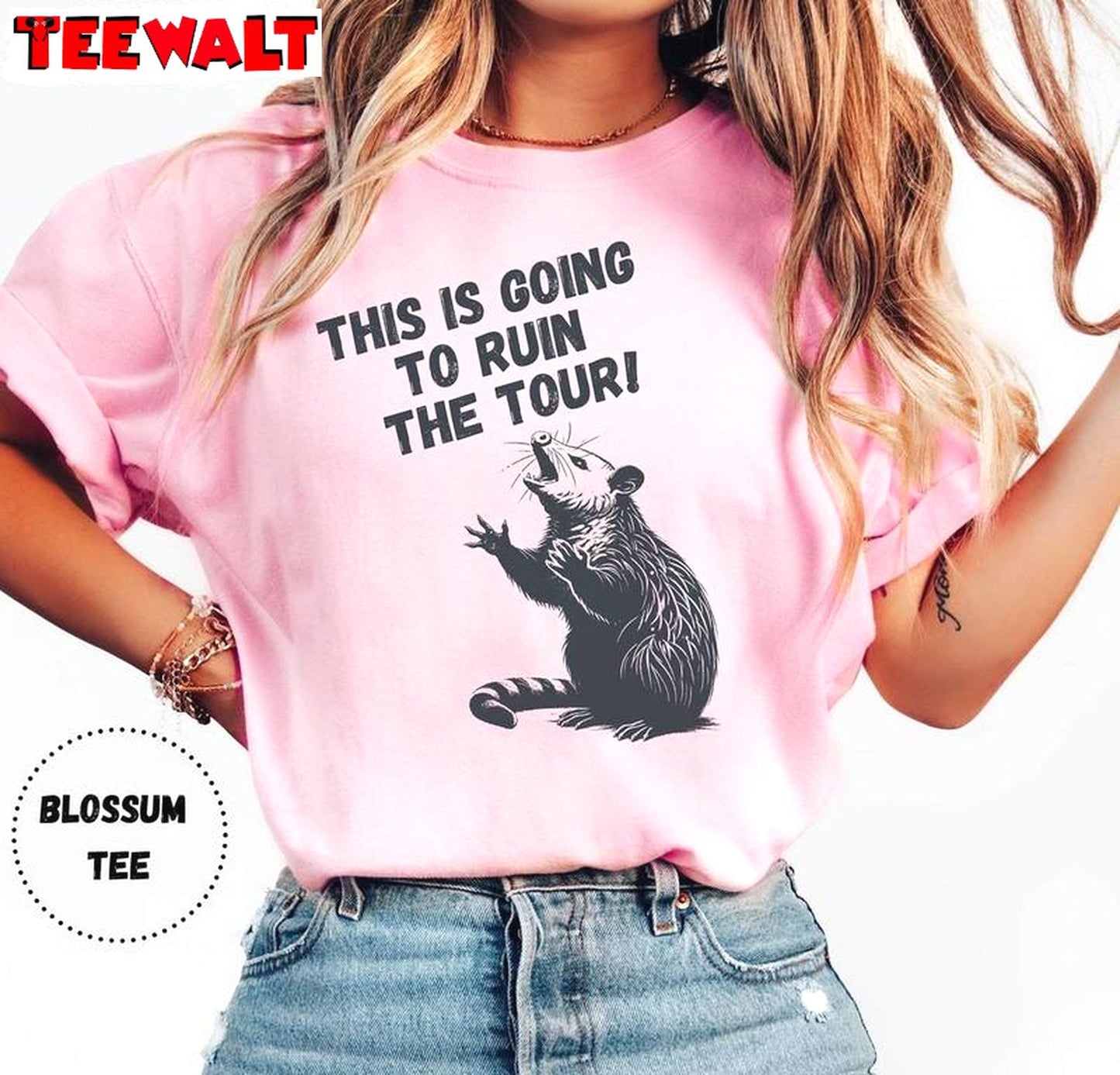 Cool Design This Is Going To Ruin The Tour Shirt, Neutral Possum Crewneck Long Sleeve