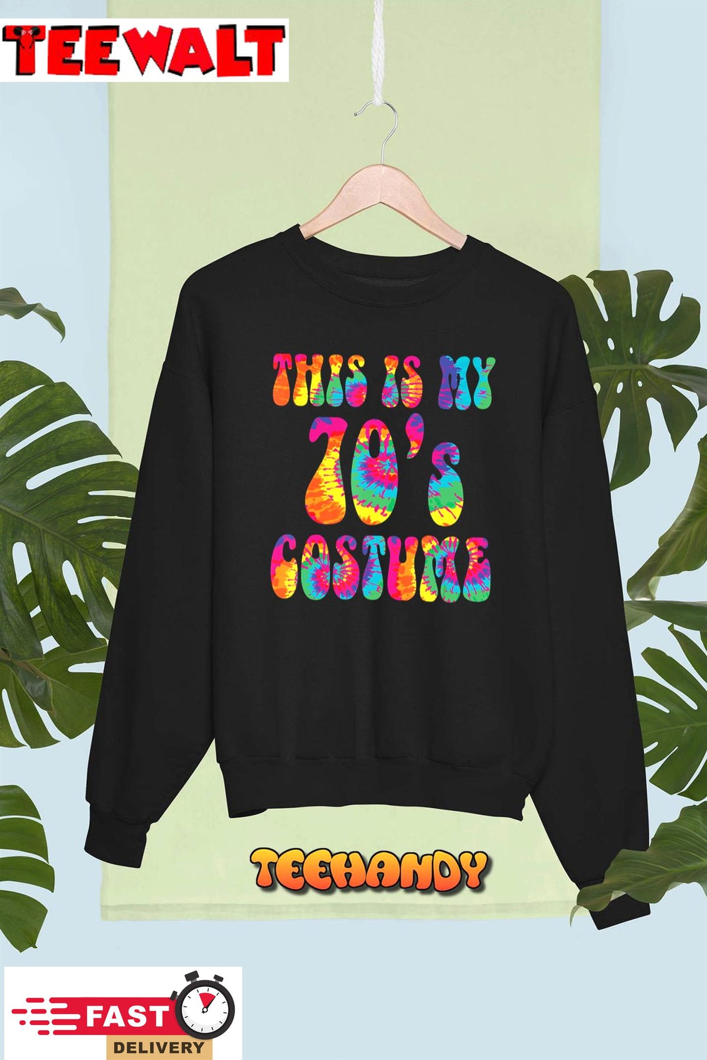 This Is My 70's Costume Funny Groovy Tie Dye Halloween T-Shirt