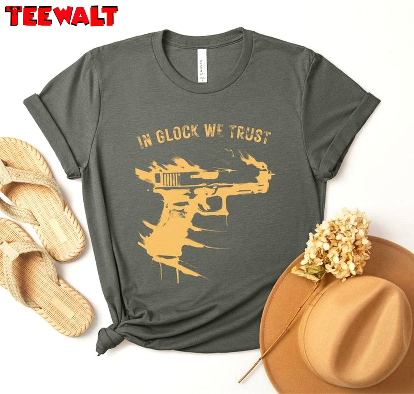 Limited Gun Short Sleeve , Trendy In Glock We Trust Shirt Unisex Hoodie