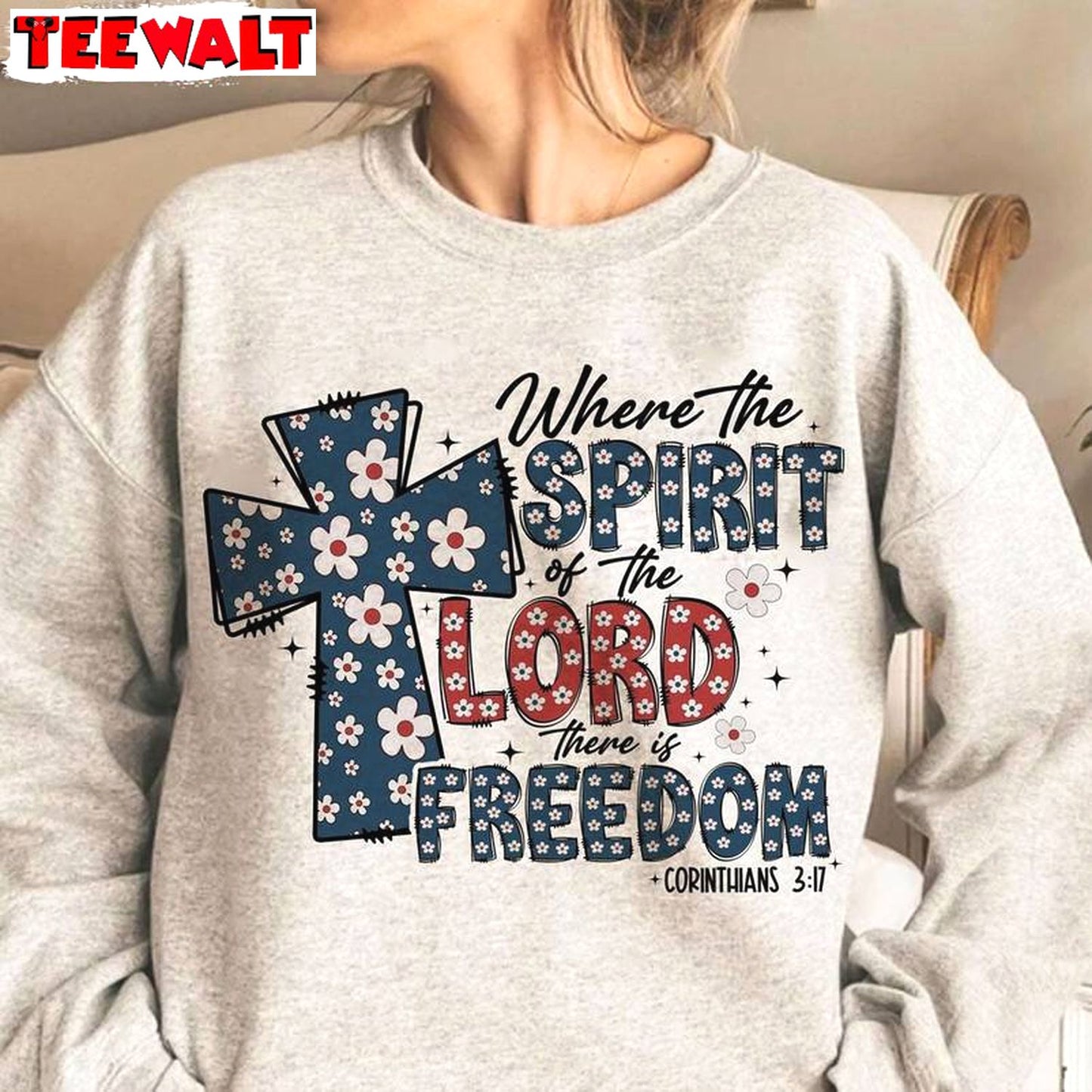 Jesus Unisex Hoodie, Groovy Where The Spirit Of The Lord Is There Is Freedom Shirt Tank Top