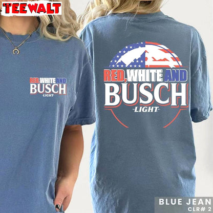 Unique July 4th Unisex Hoodie, Limited Red White And Busch Light