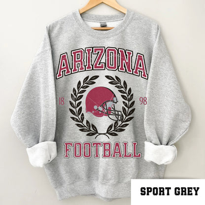 Arizona Football Vintage Sweatshirt, Retro Cardinal Shirt, Cardinal Football Gift