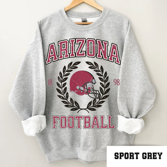 Arizona Football Vintage Sweatshirt, Retro Cardinal Shirt, Cardinal Football Gift