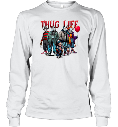 Halloween Horror Thug Life Movie Characters T-Shirt