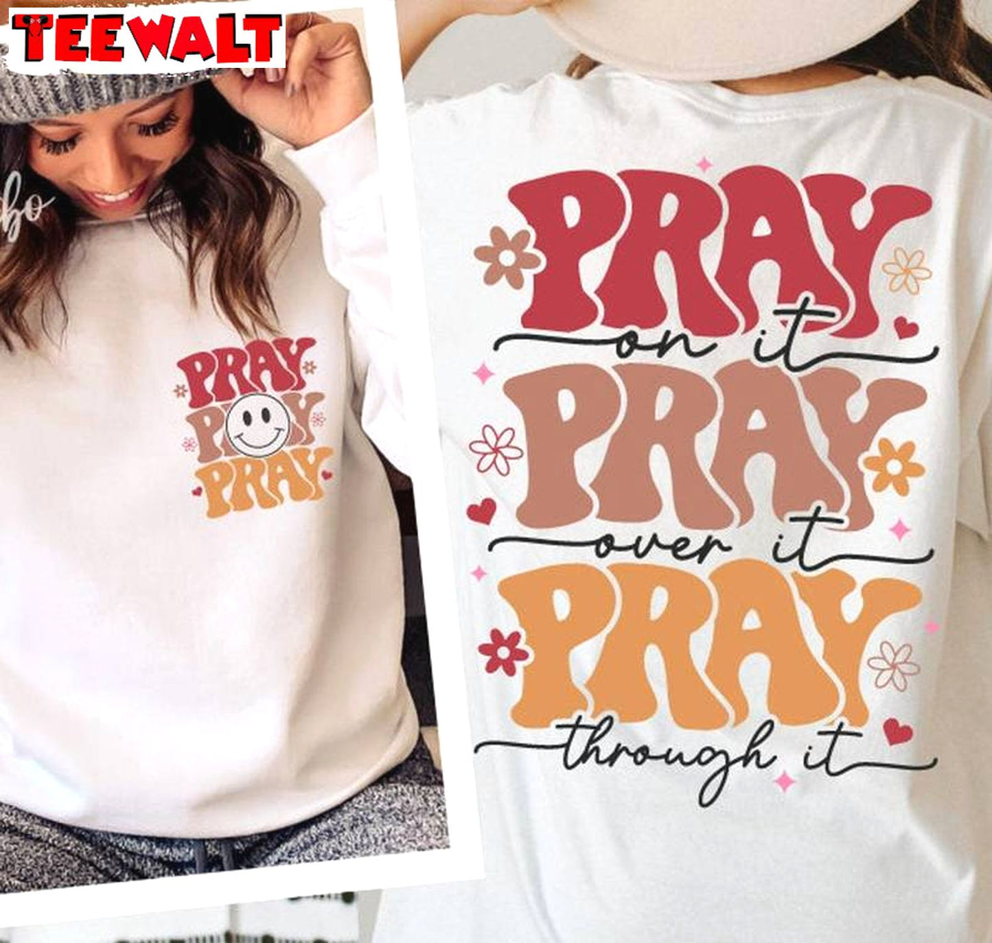 Pray On It Pray Over It Trendy Shirt, Christian Religious Short Sleeve