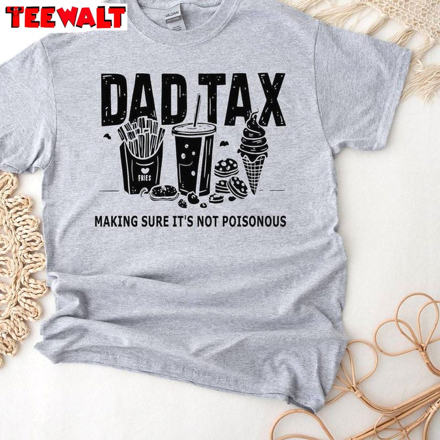 Creative Dad Tax Shirt, Cool Design Taxation Long Sleeve Crewneck