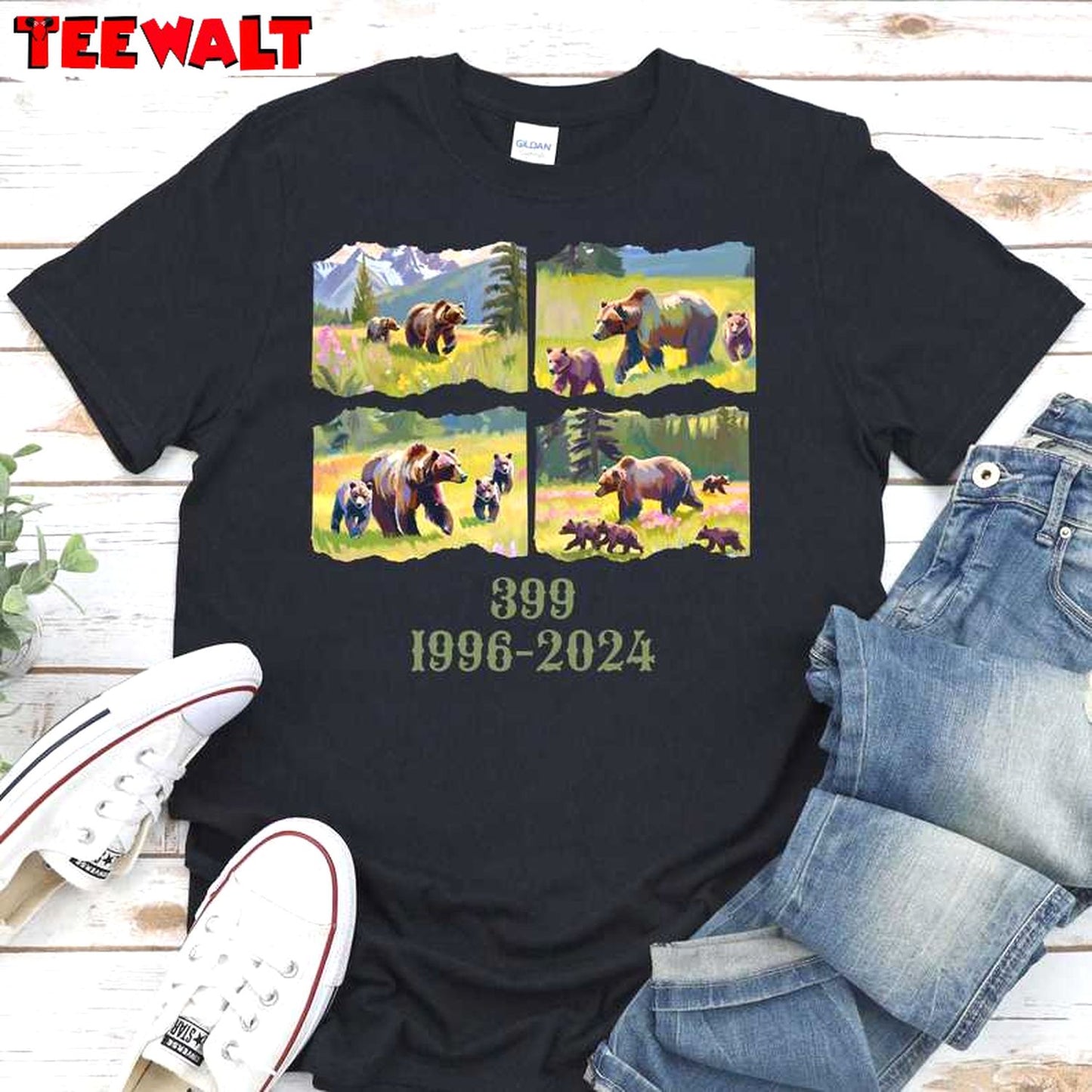 Teton 399 Shirt Wildlife Outdoor Shirt, Grizzly And Cub Bear Shirts