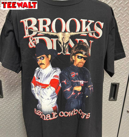 Cool Design Brooks And Dunn Shirt, Racing Team Crewneck Long Sleeve