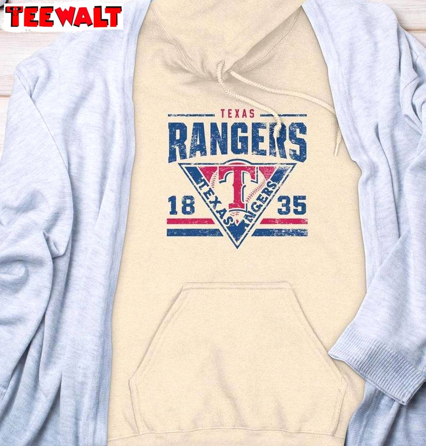 Texas Rangers Distressed Logo Unisex T Shirt, Trendy Texas Rangers Shirt Sweater