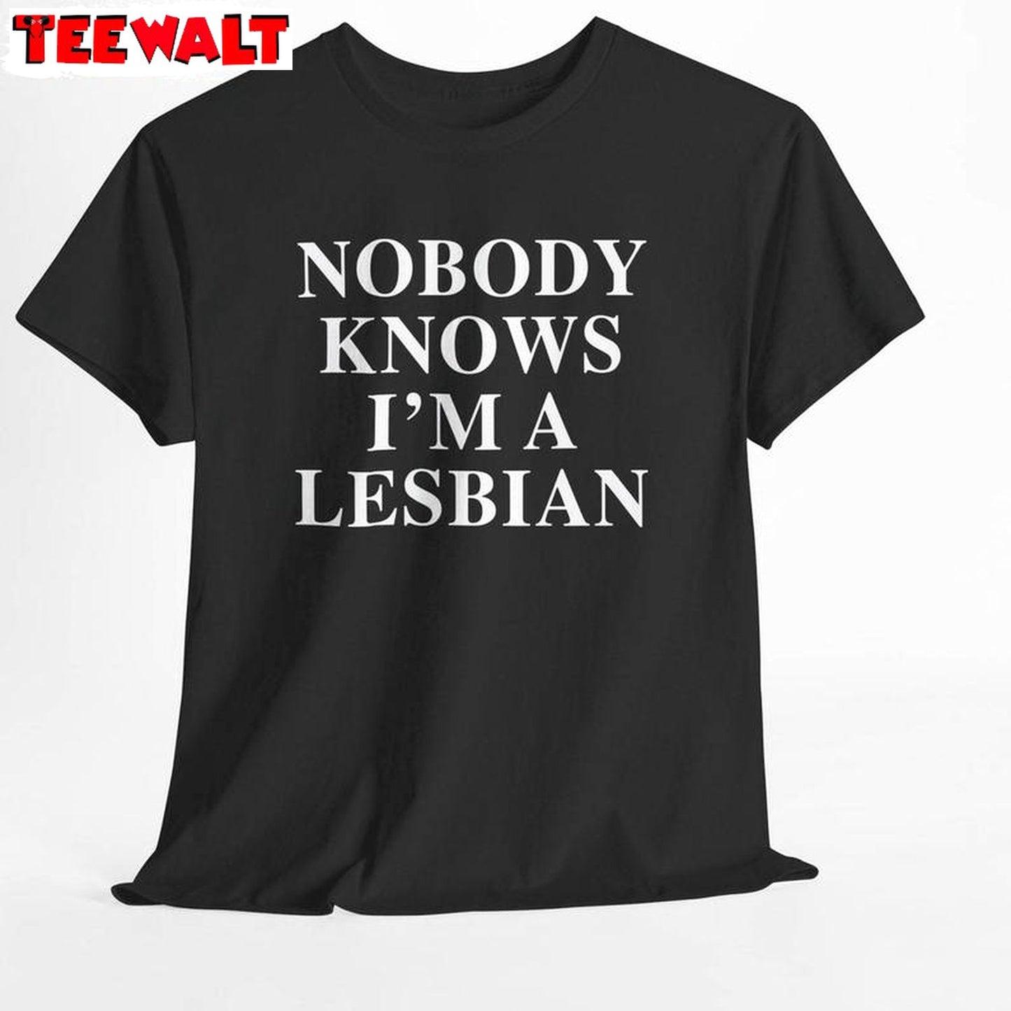 Pride Lesbian Unisex Hoodie, Retro Nobody Knows I'm A Lesbian Shirt Long Sleeve