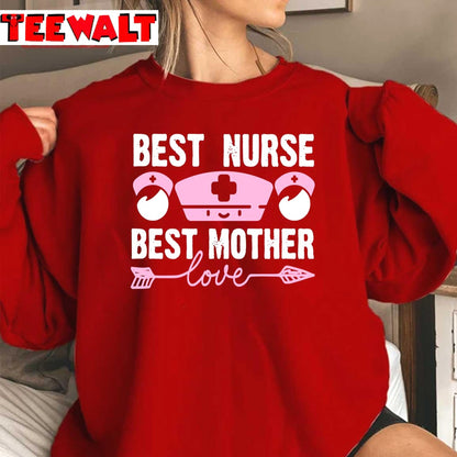 Best Mother Pink White International Nurses Day Unisex Sweatshirt