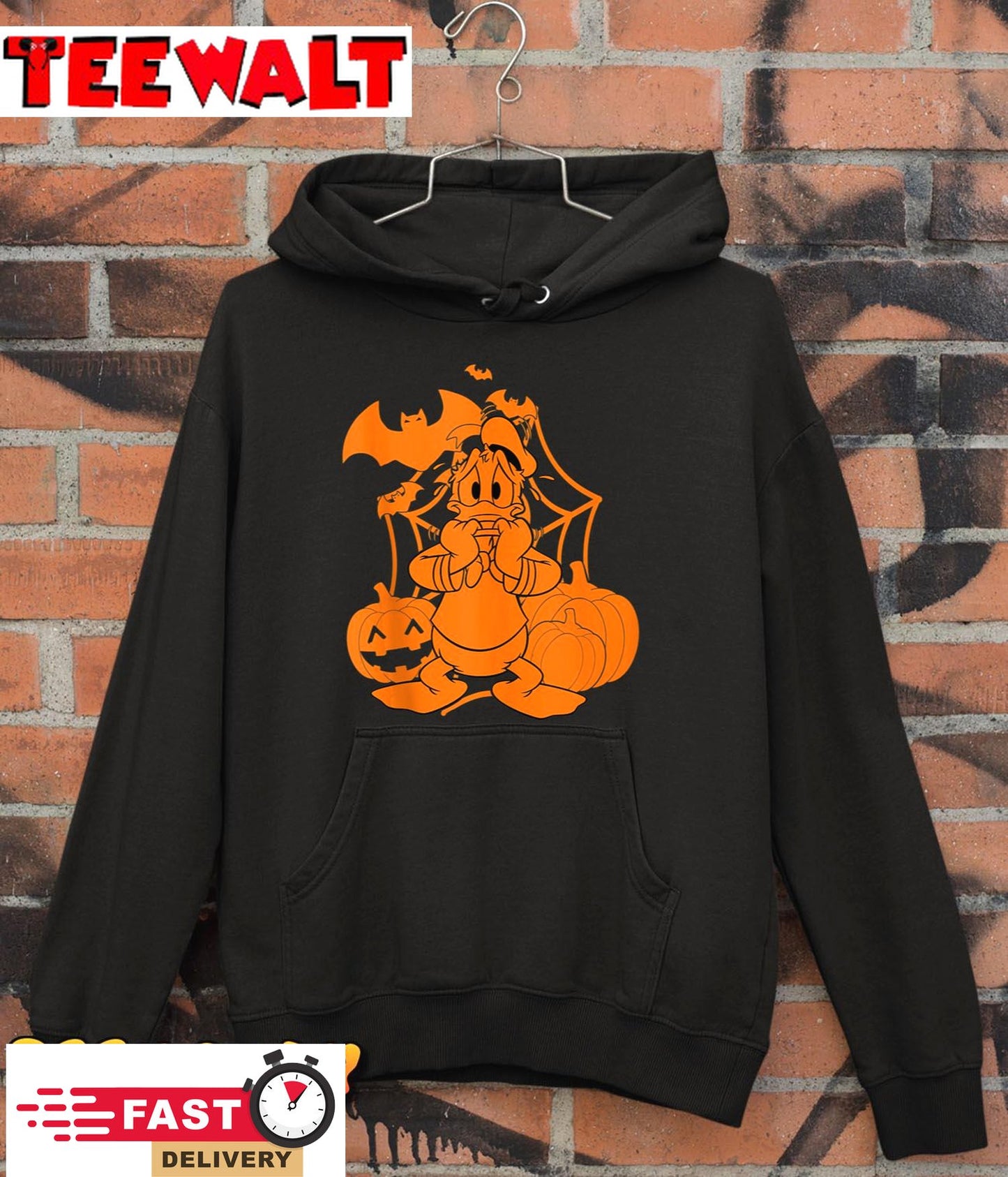 Disney Mickey &amp Friends Halloween Donald Duck Pumpkins Hoodie