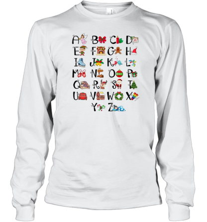 Learn The Alphabet With Christmas Teacher T-Shirt