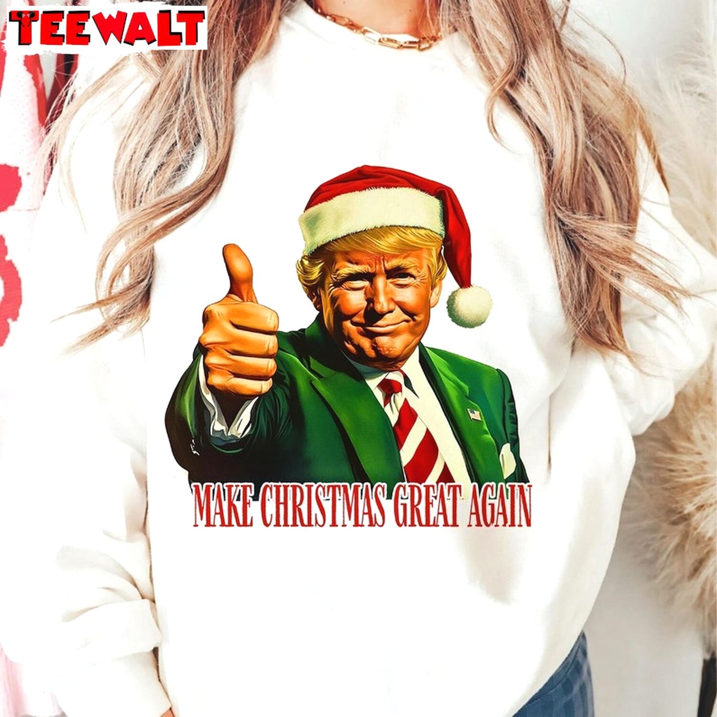 Trump I Ll Be Home For Christmas Sweatshirt, Humorous Christmas T Shirt 09