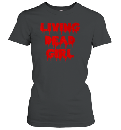 Dripping Blood Halloween Zombie Movie Living Dead Girl T-Shirt