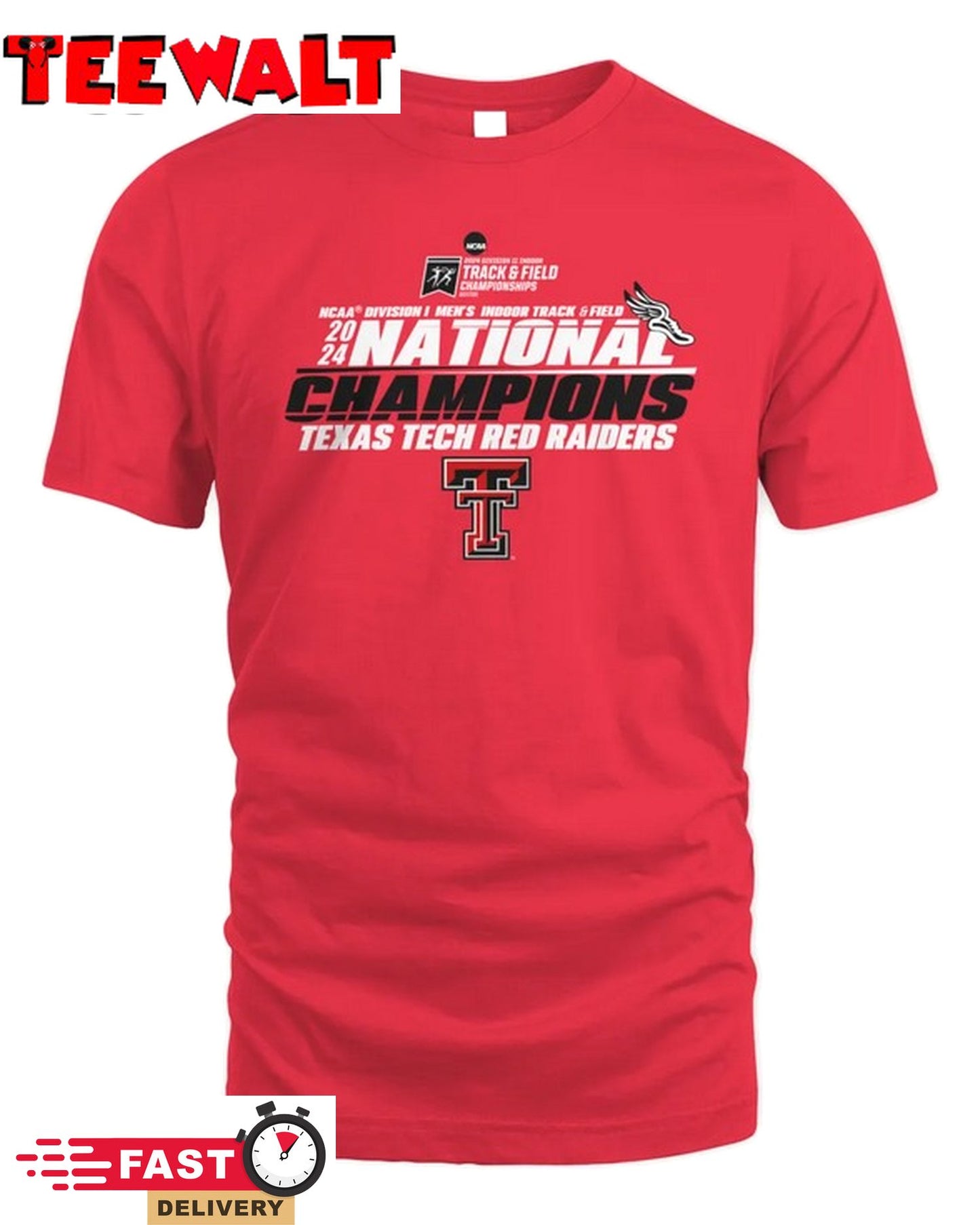 Texas Tech Red Raiders 2024 NCAA Men's Indoor Track &amp Field National Champions T-Shirt