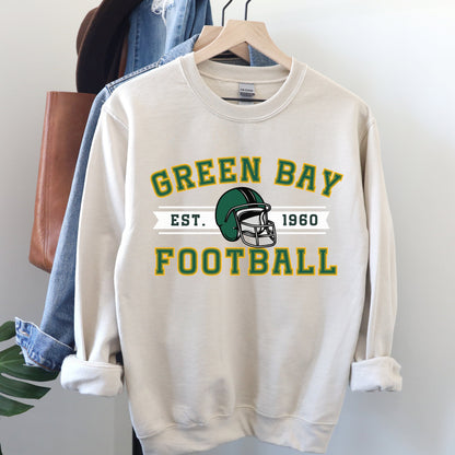 Vintage Style Green Bay Packers Football Sweatshirt Crewneck Sweater