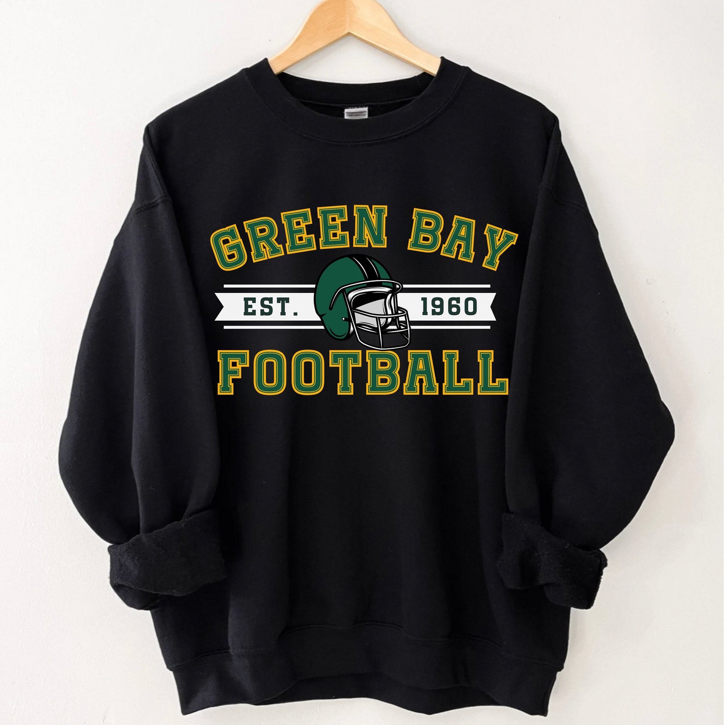 Vintage Style Green Bay Packers Football Sweatshirt Crewneck Sweater