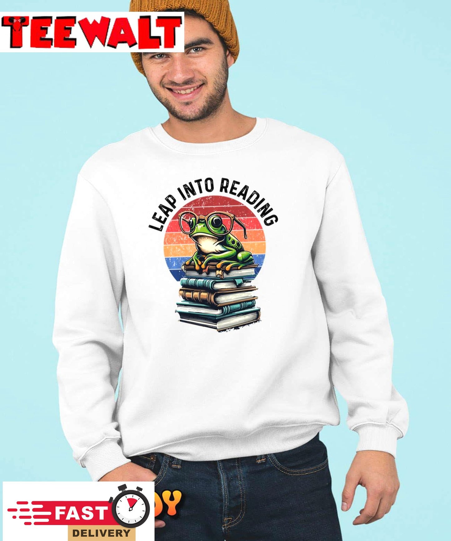 Happy Leap Day Teacher, Leap Into Reading Leap Day 2024 Long Sleeve T-Shirt