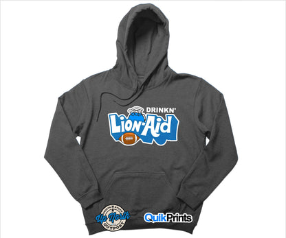 Drinkin' Lion-Aid Detroit Football Premium Pullover Hoodie