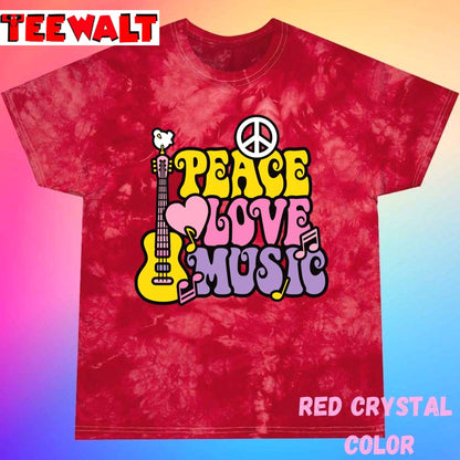 Peace Love Music Unisex Tie Dye Tee