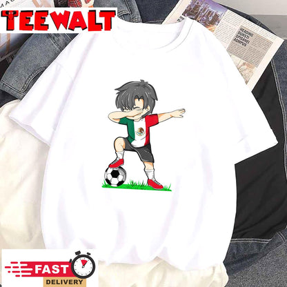 Soccer Mexico Jersey Shirt Mexican Flag Football Boys Men T-Shirt