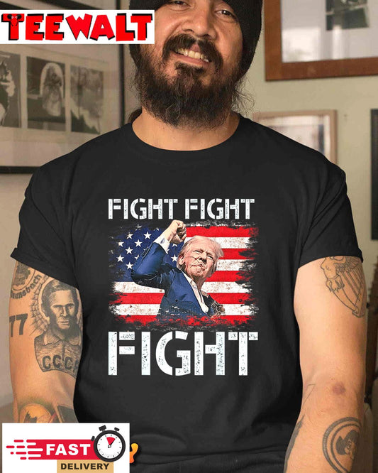 Trump Fight Fight Fight Trump Signals To Americans to Fight T-Shirt