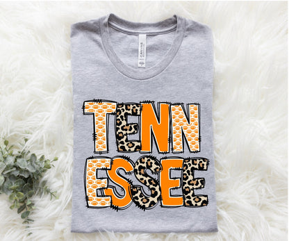 Tennessee Vols Leopard Football Shirt, Game Day Apparel