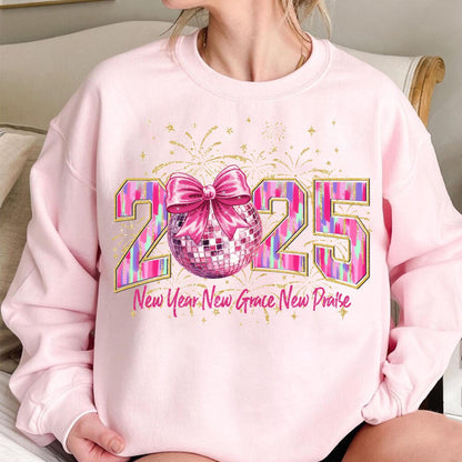 Retro Glitter Disco Ball Happy New Year Shirt