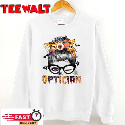 Halloween Optician Costume Messy Bun Hair Women T-Shirt