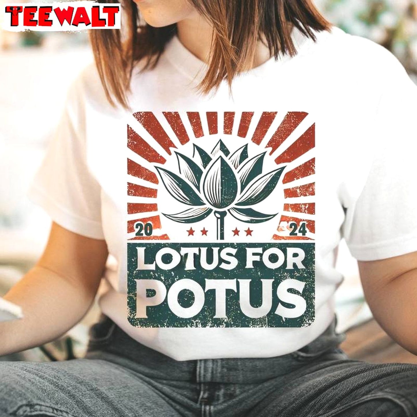 Harris 47 Lotus For Pocus Shirt, Vintage Short Sleeve T-shirt