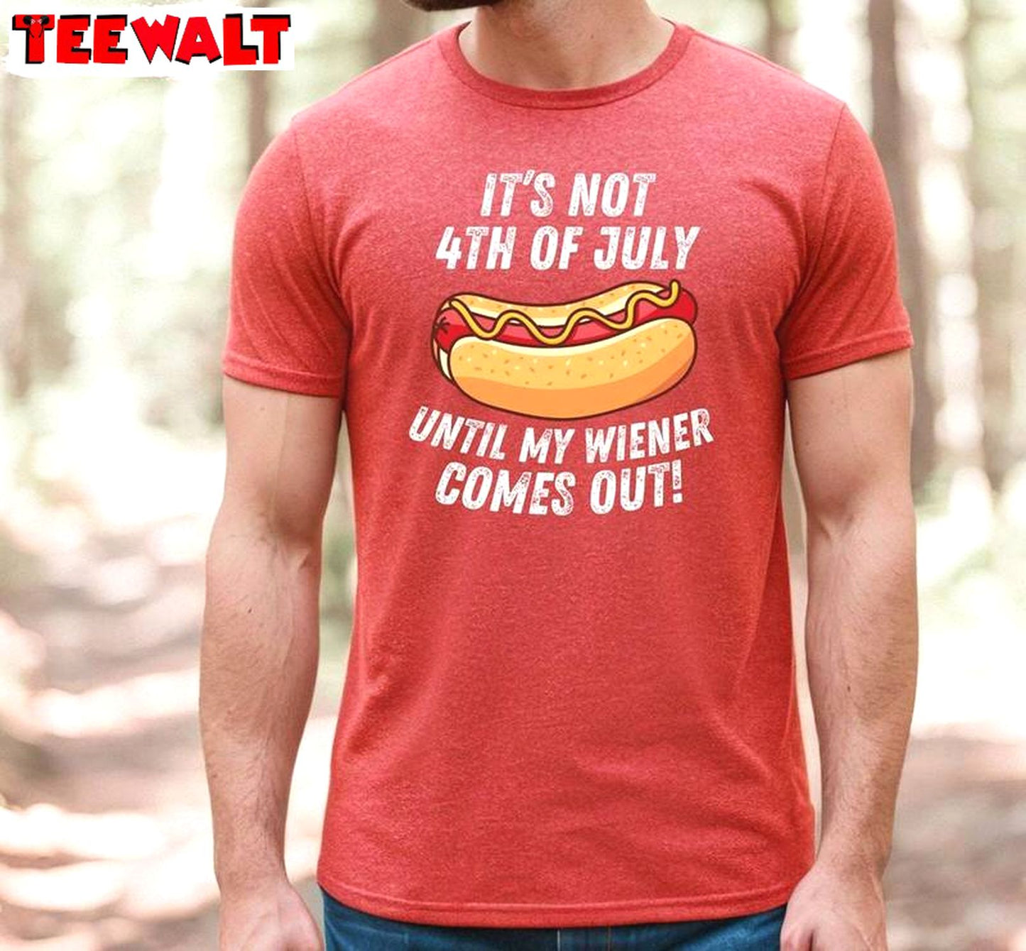 Independence Day Tank Top, Vintage It's Not 4th Of July Until My Wiener Comes Out Shirt Sweatshirt