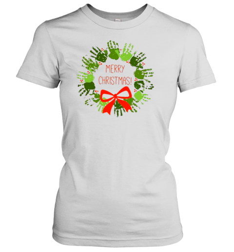 Cute Hands Merry Christmas Teacher T-Shirt