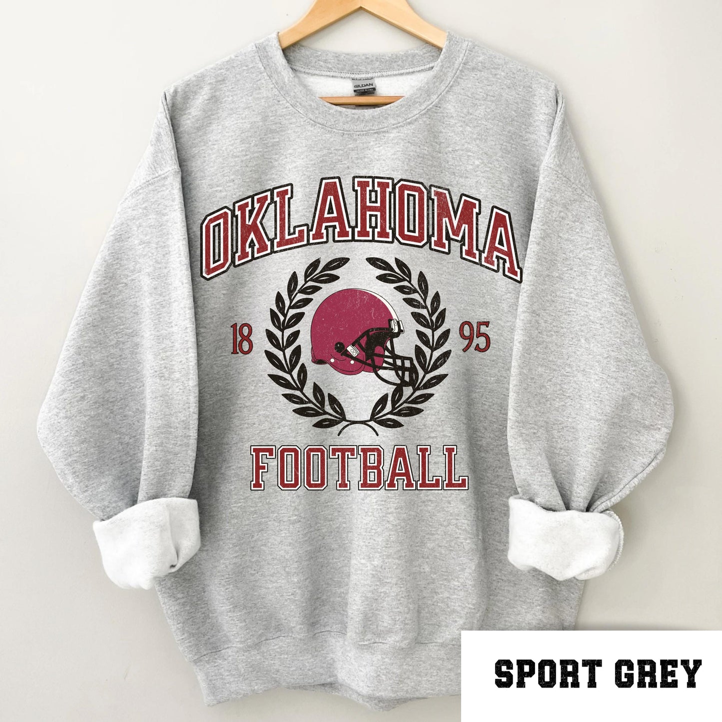 Oklahoma Football Sweatshirt - Comfort Colors College Game Day Varsity Shirt