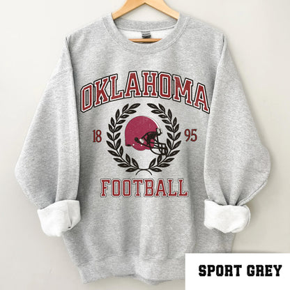 Oklahoma Football Sweatshirt - Comfort Colors College Game Day Varsity Shirt