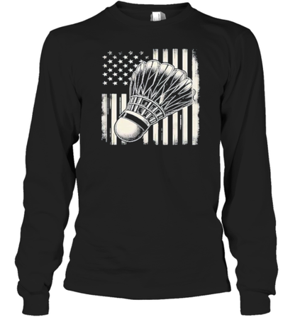 American Flag Badminton Player T-Shirt