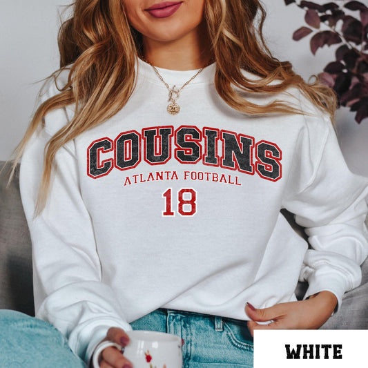 Kirk Cousins Atlanta Football Sweatshirt With Falcon Mascot Design