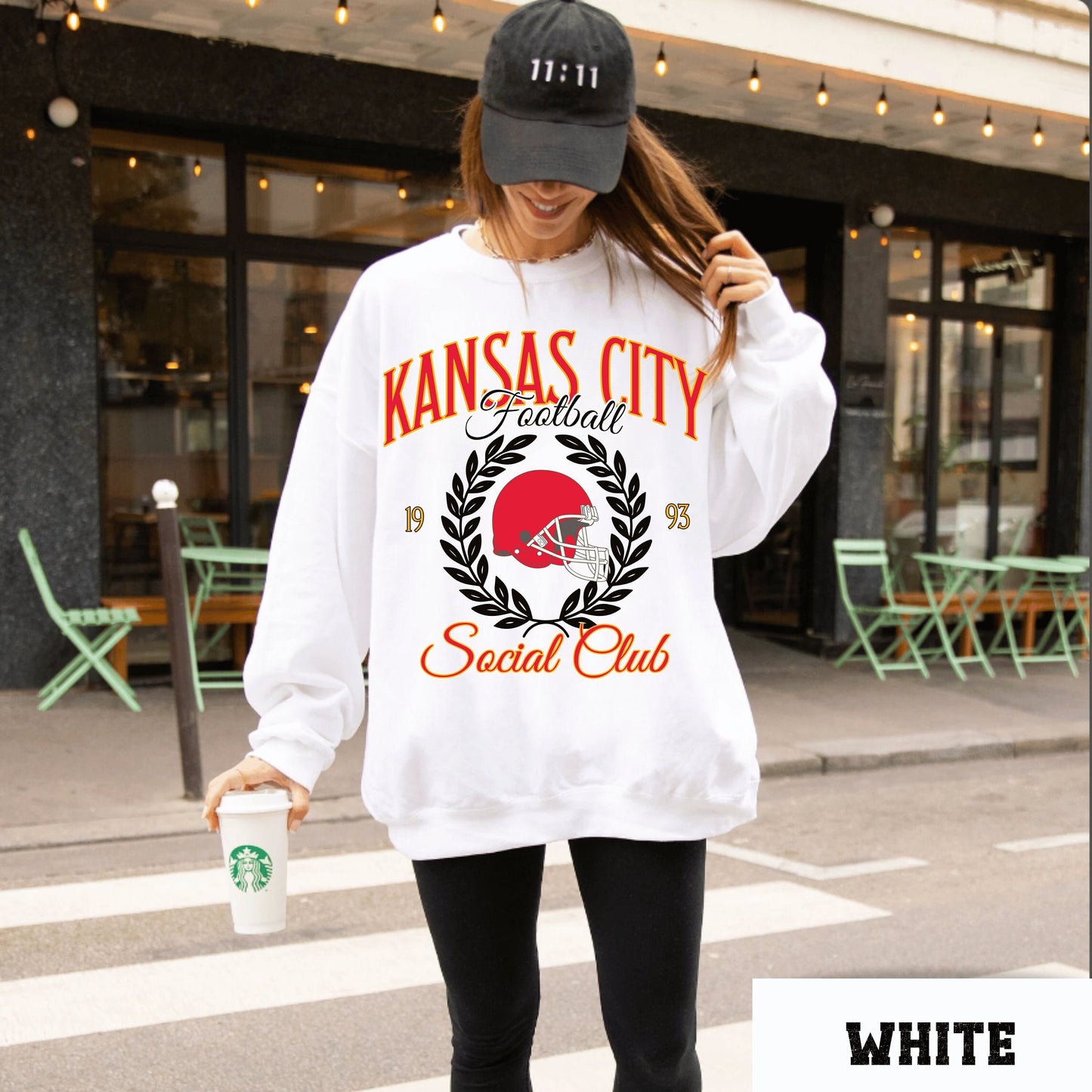 Vintage Kansas City Football Sweatshirt - Chief Crewneck Hoodie Shirt